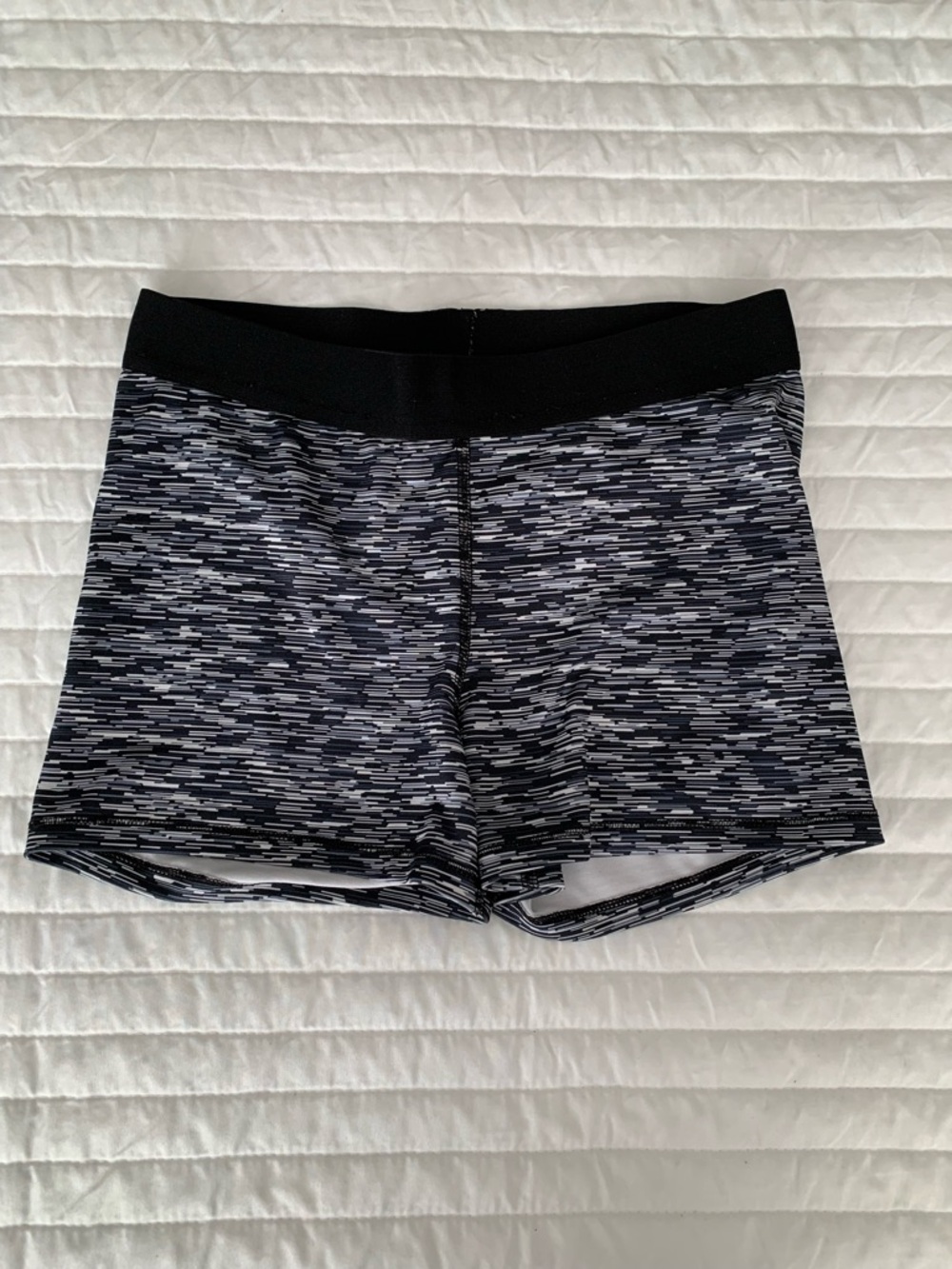 Shortie Shorts Compression Shorts Juniors Size S Black White SO Athletic Short
